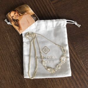 Kendra Scott- Gold Crystal Adjustable necklace